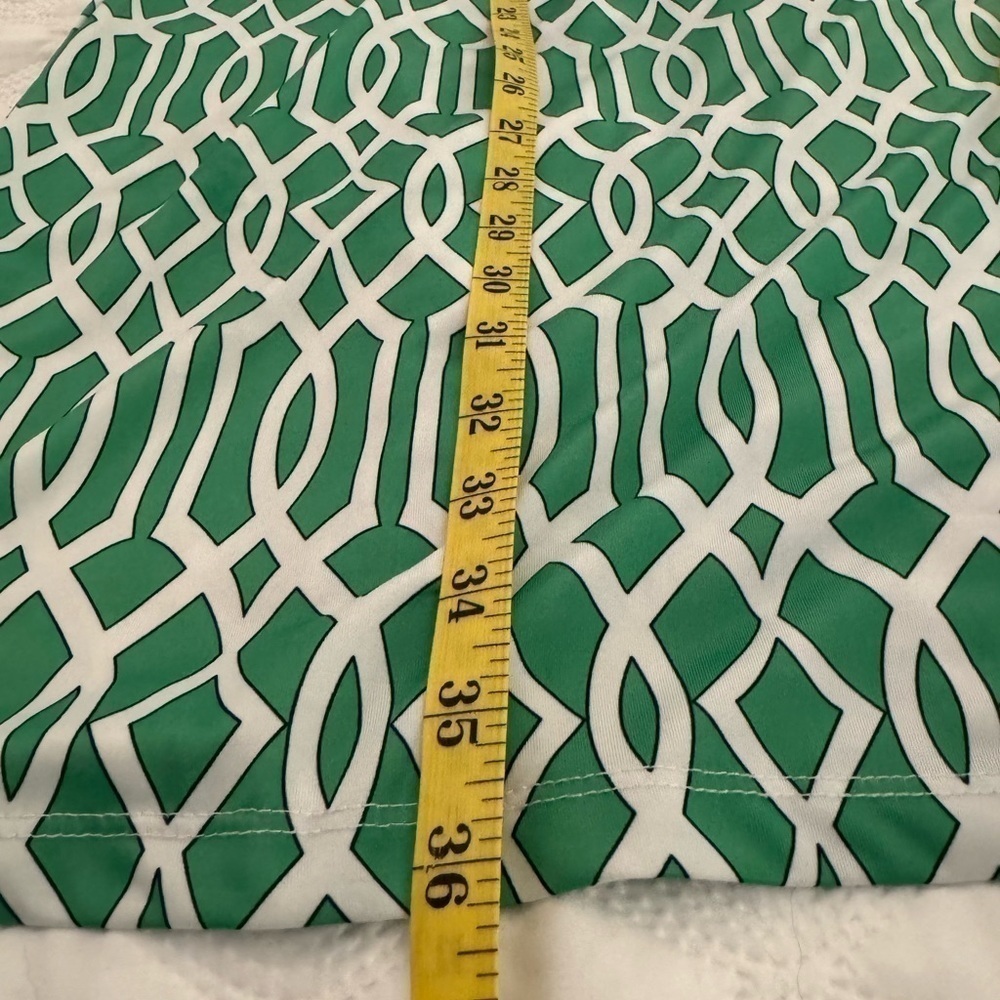Jean-Pierre Klifa Celtic Green White Cap Sleeves Stretch Sheath MIDI Size M NWOT - Picture 8 of 9